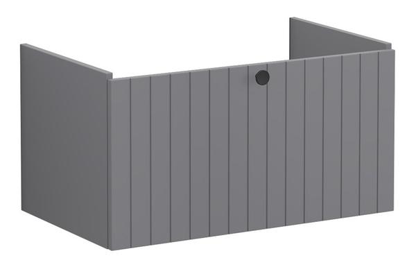 VitrA Root Groove 80cm 1 Drawer Washbasin Unit - Matt Grey