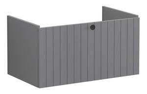 VitrA Root Groove 80cm 1 Drawer Washbasin Unit - Matt Grey