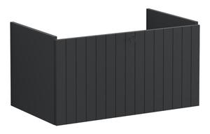 VitrA Root Groove 80cm 1 Drawer Washbasin Unit - Matt Graphite