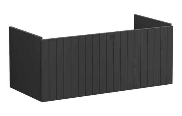 VitrA Root Groove 100cm 1 Drawer Washbasin Unit - Matt Graphite