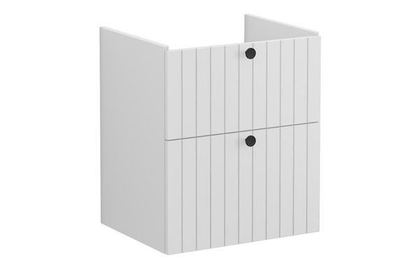 VitrA Root Groove 60cm 2 Drawer Washbasin Unit - Matt Light Grey