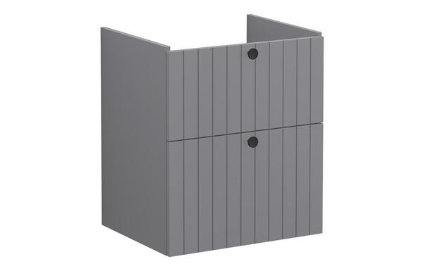 VitrA Root Groove 60cm 2 Drawer Washbasin Unit - Matt Grey