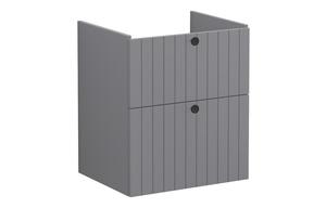 VitrA Root Groove 60cm 2 Drawer Washbasin Unit - Matt Grey