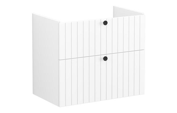 VitrA Root Groove 80cm 2 Drawer Washbasin Unit - Matt White