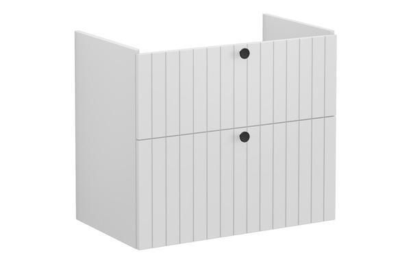 VitrA Root Groove 80cm 2 Drawer Washbasin Unit - Matt Light Grey