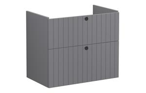 VitrA Root Groove 80cm 2 Drawer Washbasin Unit - Matt Grey