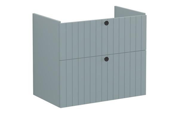 VitrA Root Groove 80cm 2 Drawer Washbasin Unit - Matt Fjord Green