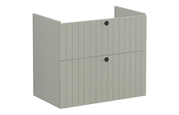 VitrA Root Groove 80cm 2 Drawer Washbasin Unit - Matt Retro Green
