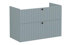 VitrA Root Groove 100cm 2 Drawer Washbasin Unit - Matt Fjord Green