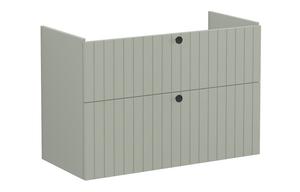 VitrA Root Groove 100cm 2 Drawer Washbasin Unit - Matt Retro Green