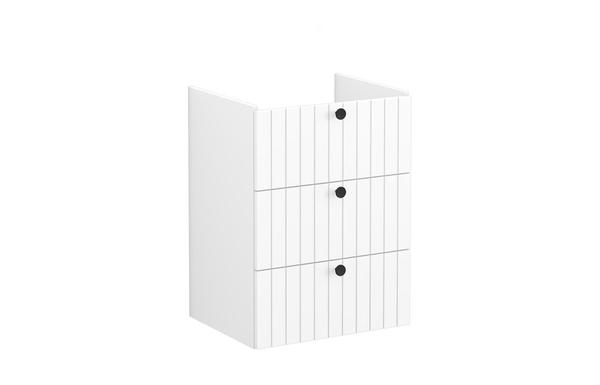 VitrA Root Groove 60cm 3 Drawer Washbasin Unit - Matt White