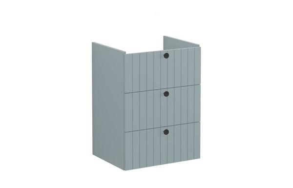 VitrA Root Groove 60cm 3 Drawer Washbasin Unit - Matt Fjord Green