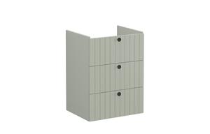 VitrA Root Groove 60cm 3 Drawer Washbasin Unit - Matt Retro Green