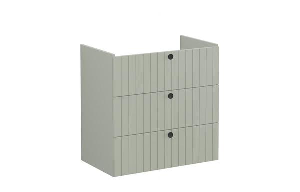VitrA Root Groove 80cm 3 Drawer Washbasin Unit - Matt Retro Green