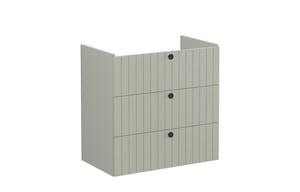 VitrA Root Groove 80cm 3 Drawer Washbasin Unit - Matt Retro Green