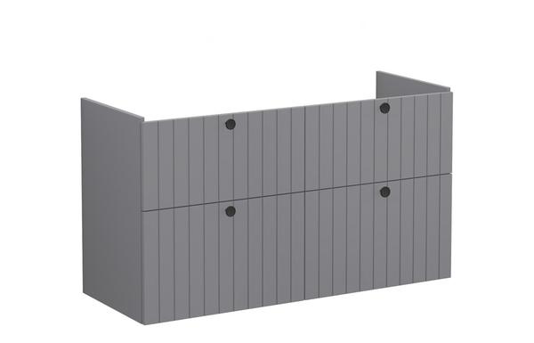 VitrA Root Groove 120cm 4 Drawer Washbasin Unit - Matt Grey