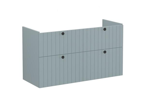 VitrA Root Groove 120cm 4 Drawer Washbasin Unit - Matt Fjord Green