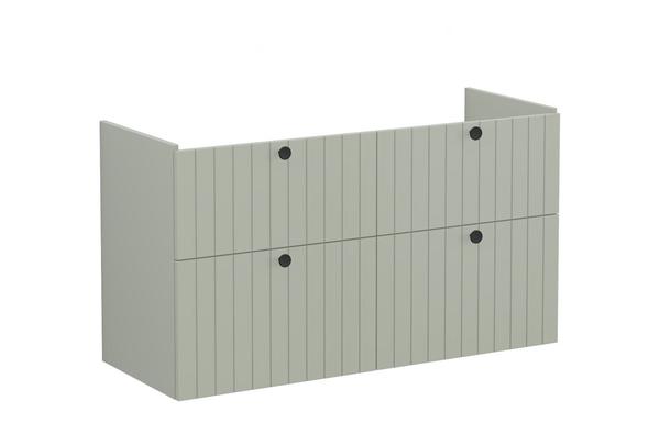 VitrA Root Groove 120cm 4 Drawer Washbasin Unit - Matt Retro Green