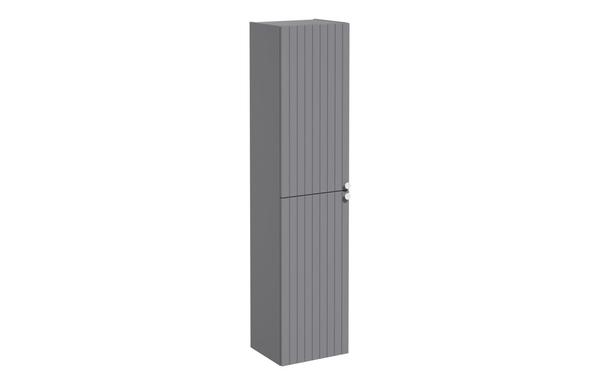VitrA Root Groove 40cm 2 Door Tall Unit (LH Hinge) - Matt Grey