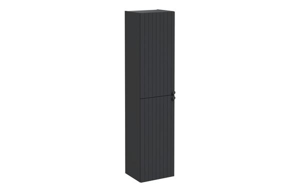 VitrA Root Groove 40cm 2 Door Tall Unit (LH Hinge) - Matt Graphite