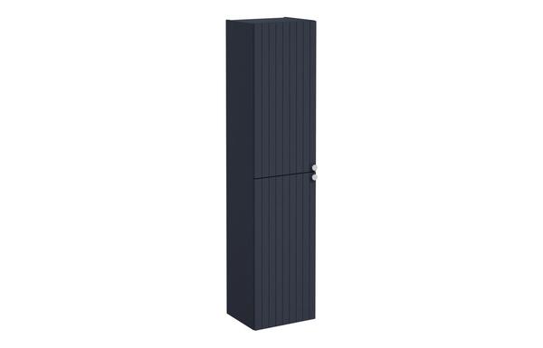 VitrA Root Groove 40cm 2 Door Tall Unit (LH Hinge) - Matt Dark Blue