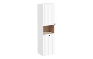 VitrA Root Groove 40cm 2 Door Semi-Tall Unit w/Laundry Basket (LH Hinge) - Matt White