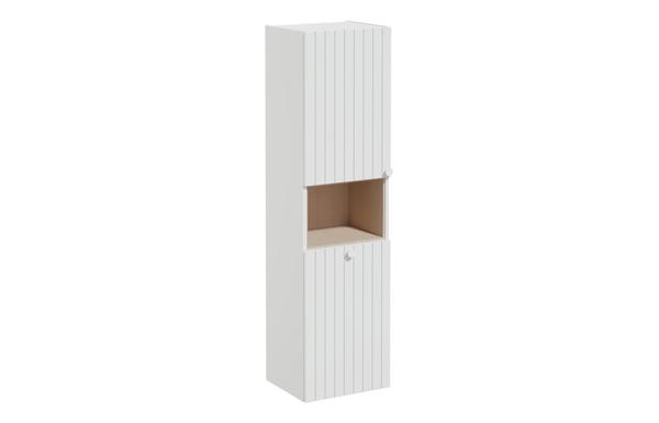 VitrA Root Groove 40cm 2 Door Semi-Tall Unit w/Laundry Basket (LH Hinge) - Matt Light Grey