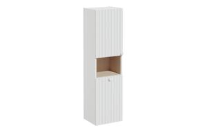 VitrA Root Groove 40cm 2 Door Semi-Tall Unit w/Laundry Basket (LH Hinge) - Matt Light Grey
