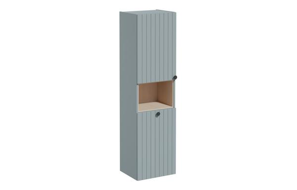 VitrA Root Groove 40cm 2 Door Semi-Tall Unit w/Laundry Basket (LH Hinge) - Matt Fjord Green