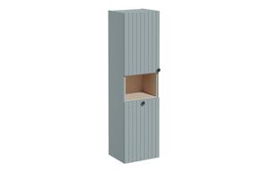 VitrA Root Groove 40cm 2 Door Semi-Tall Unit w/Laundry Basket (LH Hinge) - Matt Fjord Green