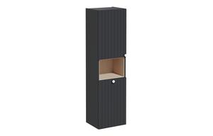 VitrA Root Groove 40cm 2 Door Semi-Tall Unit w/Laundry Basket (LH Hinge) - Matt Graphite