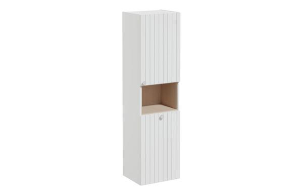 VitrA Root Groove 40cm 2 Door Semi-Tall Unit w/Laundry Basket (RH Hinge) - Matt Light Grey
