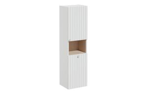 VitrA Root Groove 40cm 2 Door Semi-Tall Unit w/Laundry Basket (RH Hinge) - Matt Light Grey
