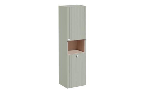 VitrA Root Groove 40cm 2 Door Semi-Tall Unit w/Laundry Basket (RH Hinge) - Matt Retro Green