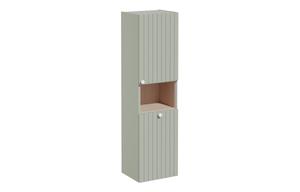VitrA Root Groove 40cm 2 Door Semi-Tall Unit w/Laundry Basket (RH Hinge) - Matt Retro Green