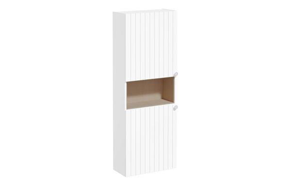 VitrA Root Groove 55cm 2 Door Semi-Tall Unit (LH Hinge) - Matt White