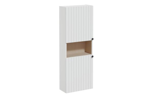 VitrA Root Groove 55cm 2 Door Semi-Tall Unit (LH Hinge) - Matt Light Grey