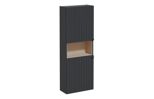 VitrA Root Groove 55cm 2 Door Semi-Tall Unit (LH Hinge) - Matt Graphite