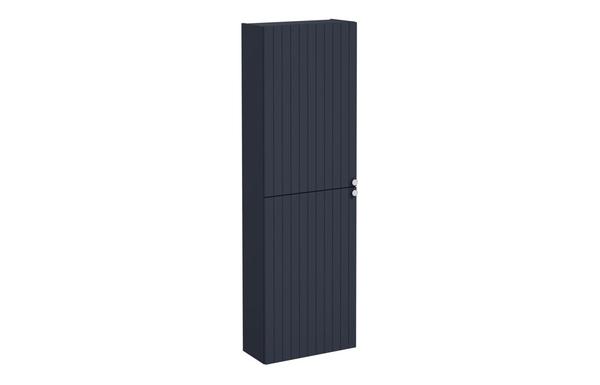 VitrA Root Groove 55cm 2 Door Slim Tall Unit (LH Hinge) - Matt Dark Blue