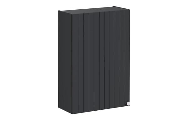 VitrA Root Groove 60cm 1 Door Upper/Wall Unit (LH Hinge) - Matt Graphite