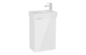 VitrA S20 Square 45cm 1 Door Wall Hung Basin Unit - High Gloss White