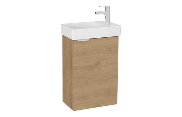VitrA S20 Square 45cm 1 Door Wall Hung Basin Unit - Maple Oak