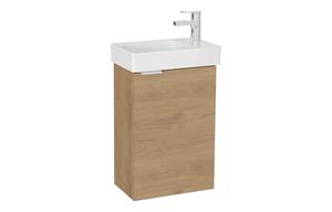 VitrA S20 Square 45cm 1 Door Wall Hung Basin Unit - Maple Oak