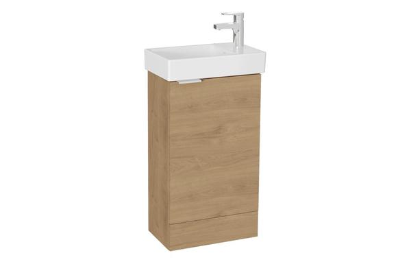 VitrA S20 Square 45cm 1 Door Floor Standing Basin Unit - Maple Oak