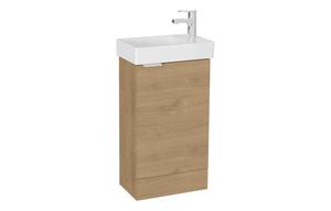 VitrA S20 Square 45cm 1 Door Floor Standing Basin Unit - Maple Oak