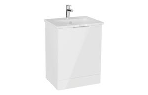 VitrA S20 Square 60cm 2 Door Floor Standing Basin Unit - High Gloss White