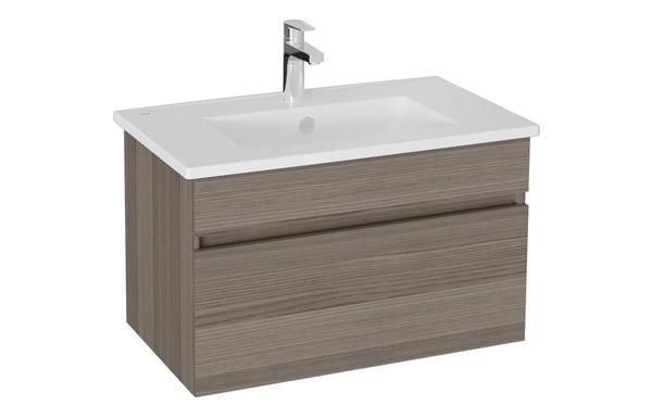 VitrA S20 Square 80cm 1 Drawer Wall Hung Basin Unit - Cordoba