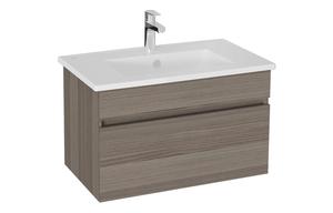 VitrA S20 Square 80cm 1 Drawer Wall Hung Basin Unit - Cordoba