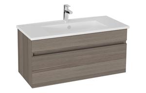 VitrA S20 Square 100cm 1 Drawer Wall Hung Basin Unit - Cordoba