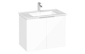 VitrA S20 Square 80cm 2 Door Wall Hung Basin Unit - High Gloss White